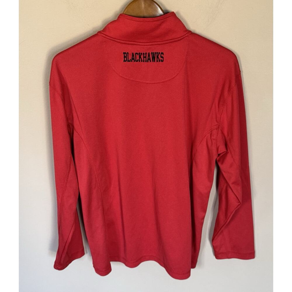 NHL Hockey Chicago Blackhawks Red Men's 1/4 Zip Long Sleeve Shirt Size M - Picture 2 of 3